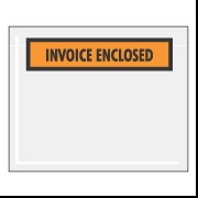 5-1/2 X 10" Invoice Enclosed Orange Partial Face Back Loading 1000/Cs