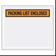 7 X 6" Packing List Enclosed Orange Partial Face Back Loading 1000/Cs